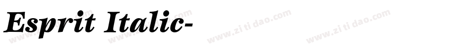 Esprit Italic字体转换